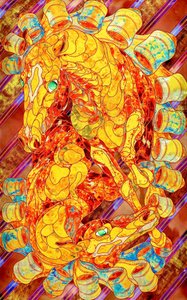 Goldene Mosaik-Pferde von Kostyantin Malginov