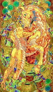Mosaik Pferdeumarmung
