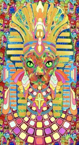 Psychedelische Pharao-Katze