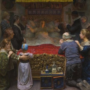 Tod von Leonora Christina im Kloster Maribo, 1897 von Kristian Zahrtmann