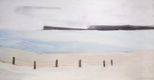 Strand mit Zaun