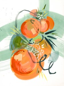 Lebhafte Orangenblüten