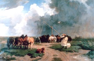 Pferde im Sturm, 1862