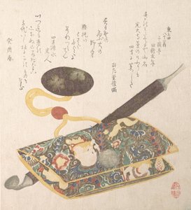 Tabakbeutel und Pfeife, 1813 von Kubo Shunman
