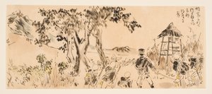 Die Satō-Abteilung greift besiegte chinesische Soldaten in Sun’an an