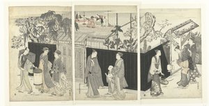 Das Haus des Kyoka-Dichters bei Nacht von Kubota Shunman