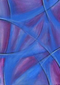Blaue und violette Kurven