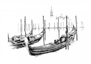 Klassische Venedig-Gondeln