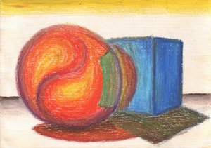 Buntes geometrisches Stillleben