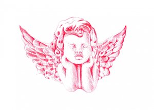Nachdenklicher Roter Putto
