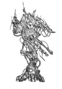 Detaillierter Sci-Fi-Mech