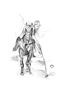 Dynamischer Polospieler