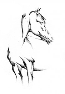 Elegantes abstraktes Pferd