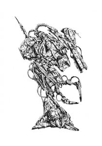 Futuristischer Mech-Krieger