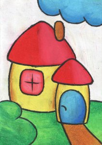 Fröhliches kleines Haus