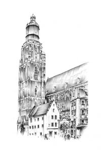 Historischer Kirchturm der Stadt