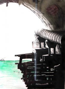 Industrieller Bogen über Wasser von Kulik