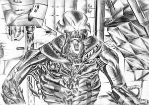 Bedrohliches Sci-Fi-Wesen