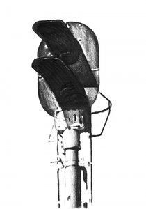 Zeichnung eines Eisenbahnsignals