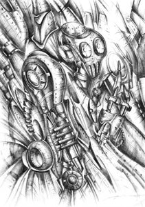 Steampunk-Mechanische Figur