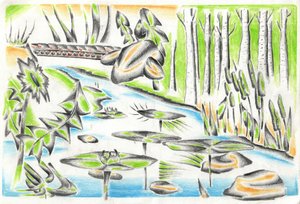 Stilisierte Flusslandschaft von Kulik