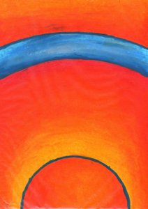Lebendiger blauer Horizontbogen