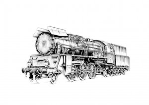 Vintage-Dampflokomotive