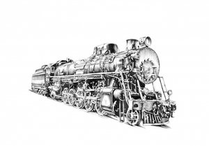 Vintage-Dampflokomotive