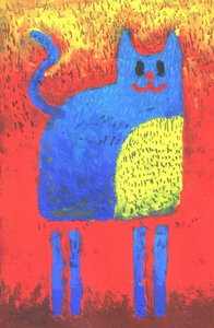 Verspielte Blaue Katze