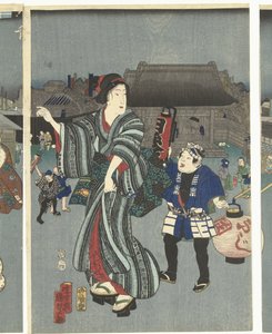 Tempelfest von Kunisada (II) , Utagawa
