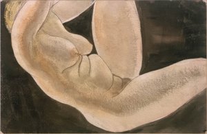 Weiblicher Akt mit hochgestelltem Bein von Kurt Günther