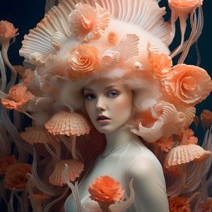 Porträt der Unterwasser-Anemonen Göttin