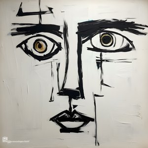 Gesicht mit 3 Augen 4