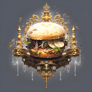 Ein weißer Marmor-Burger