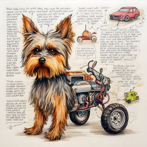 Eine Erklärung für einen mechanischen Yorkie-Hund