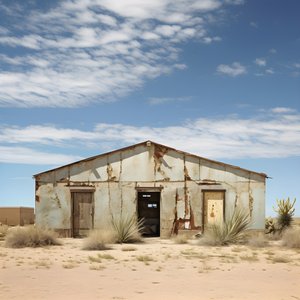 hyperrealistisches Bild eines alten Lagerhauses