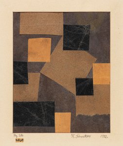 Mz 386 Hoepf Merz Design, 1922 von Kurt Schwitters