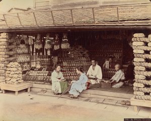 Ein Schuhgeschäft von Kusakabe Kimbei