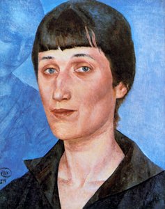 Porträt von Anna Achmatowa, 1922 von Kuz