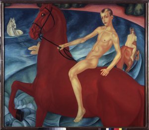 Badendes rotes Pferd