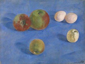 Stillleben. Äpfel und Eier, 1921