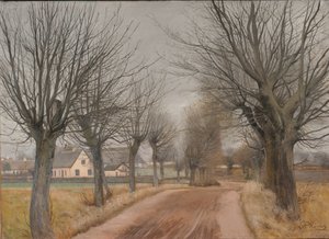 Eine Straße in der Nähe von Vinderød, Seeland