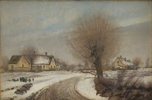 Ein Dorf in Seeland. Winter