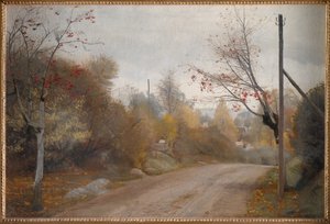 Die Straße bei Mogenstrup, Seeland. Herbst