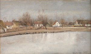 Der Dorfteich in Ring, Seeland von Laurits Andersen Ring