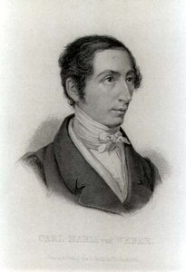 Porträt von Carl Maria von Weber (1786-1826) deutscher Komponist