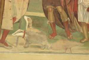 Das Leben des hl. Benedikt (Detail) von L. and Sodoma, G. Signorelli