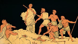 Antigone und der Körper von Polynices, 1880 von Lachmann