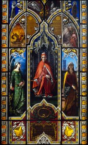 Der Triumph von Dante (1851), Buntglasfenster von Giuseppe Bertini, Poldi Pezzoli Museum, Mailand, Lombardei, Italien