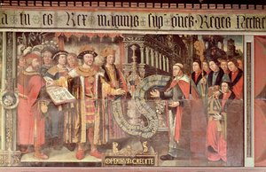 Bischof Robert Sherburne mit Heinrich VIII., um 1508-36